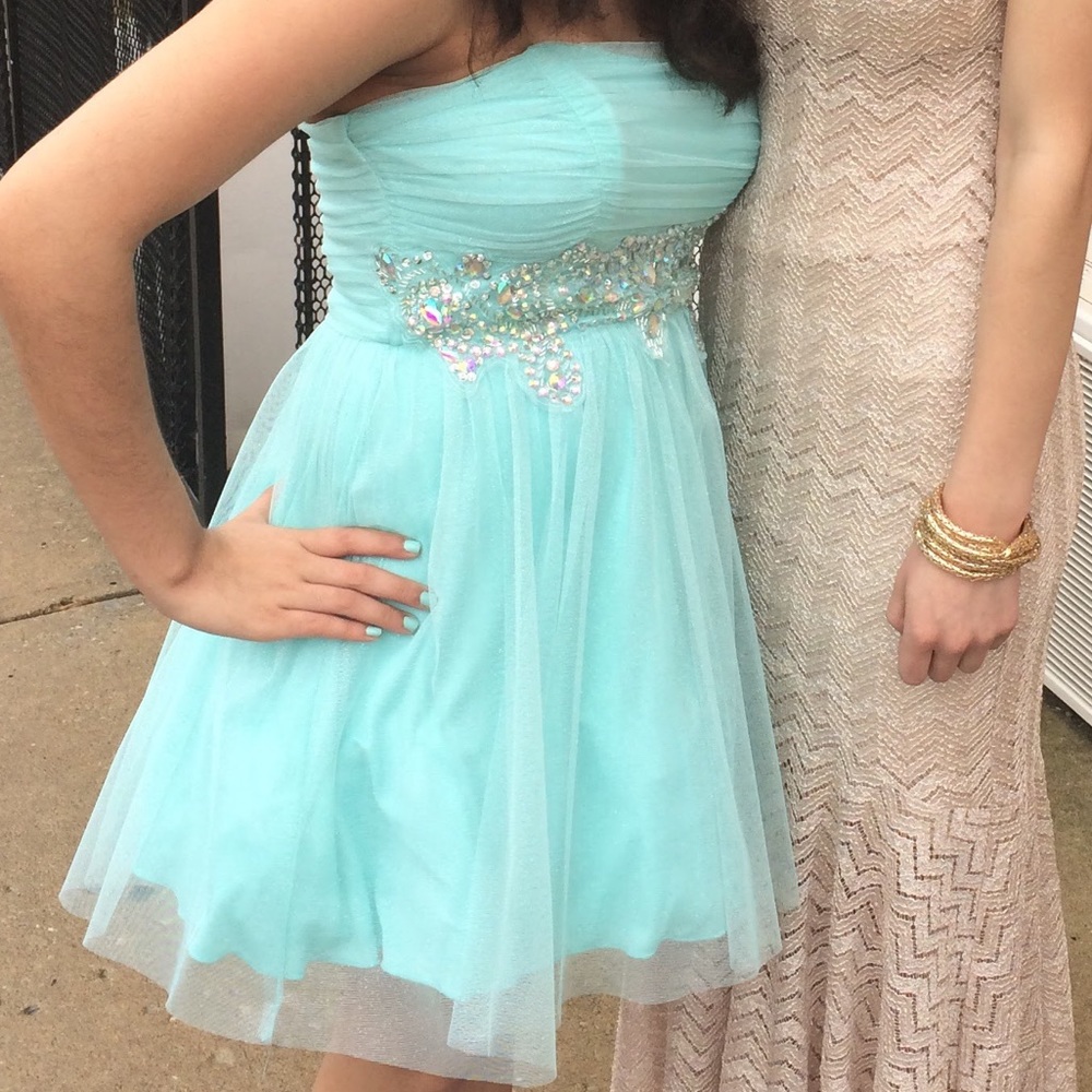 Mint Green Homecoming Dress